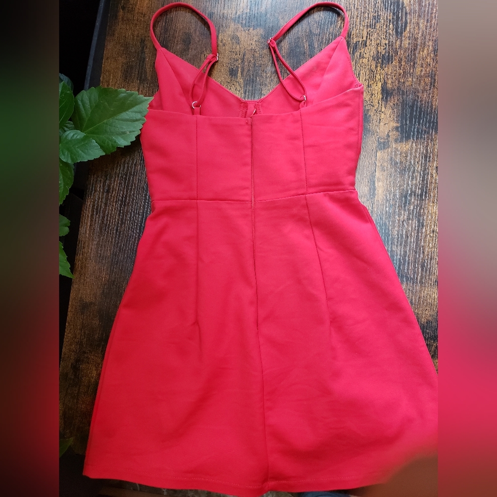 US4/ Princess Polly Novella mini red bustier balconette dress - Picture 11 of 12